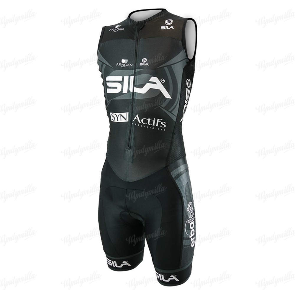 Sila 男性ノースリーブ夏サイクリングジャージトライスーツトライアスロンスピードスキンスーツマイヨ Ciclismo MTB バイクランニング水泳服