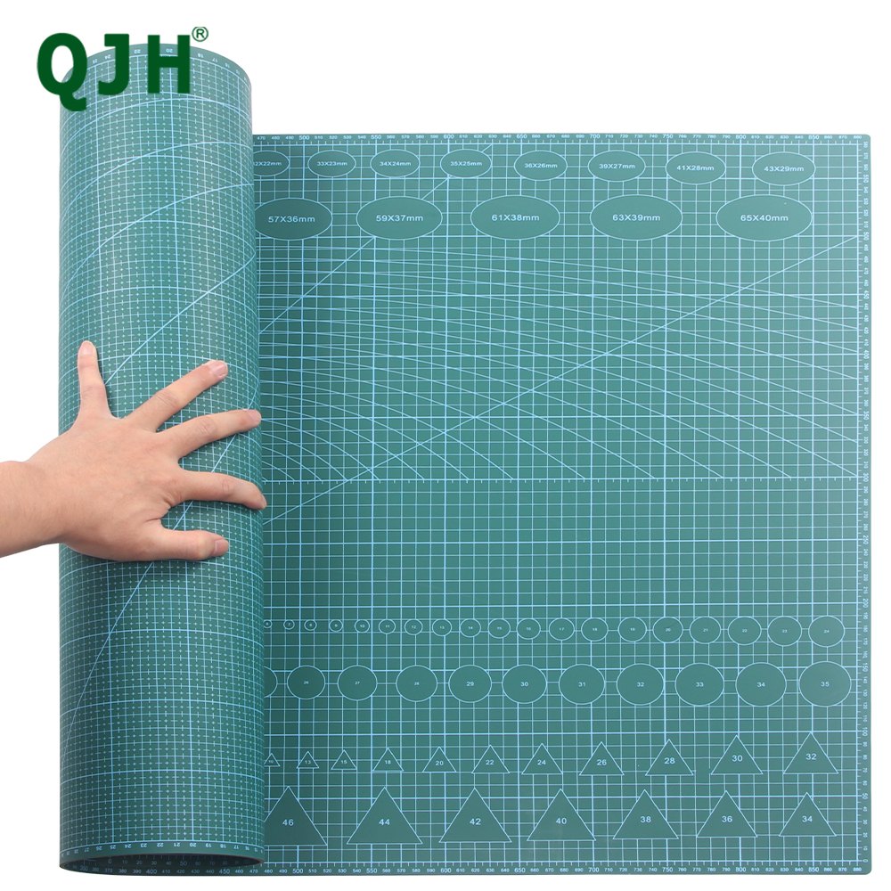 QJHA1 両面自己修復 PVC カッティングマット DIY レザークラフトボード用、大型デスクトップ保護マット 90x60cm 父の日ギフト