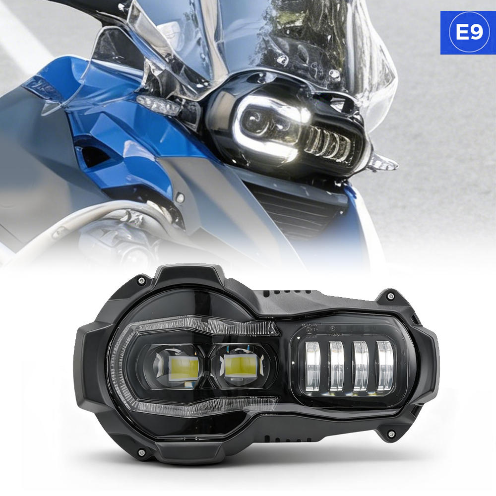 E9-Mark オートバイ LED ヘッドライトアセンブリ BMW R1200GS 1200GSR R 1200 GS 2004-2012 R1200GS ADV 2005-2013 フロントヘッドランプ