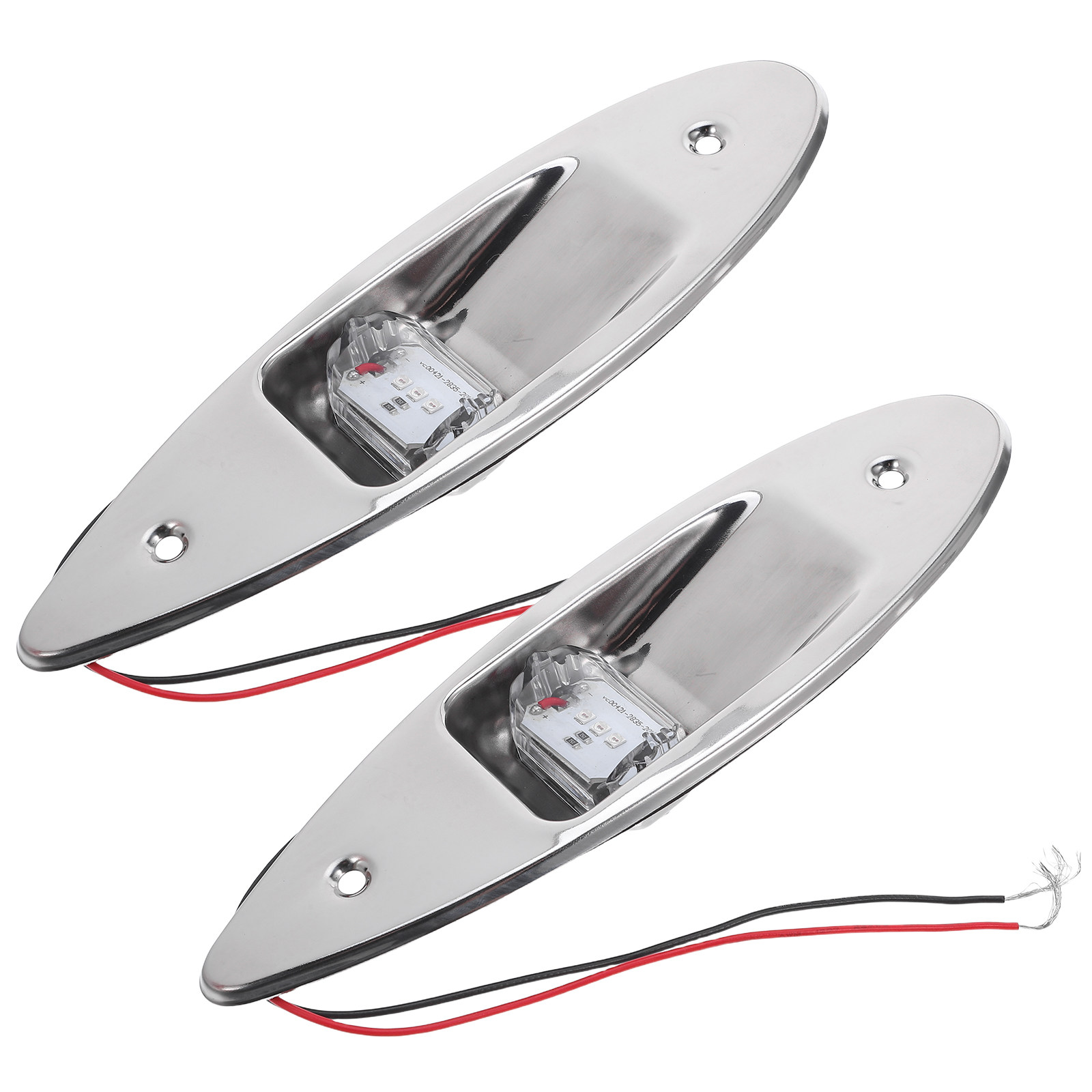 2 個海洋ナビゲーション信号灯ステンレス鋼フラッシュマウント赤緑 LED ボートサイドライト防水弓ヨットカヤック