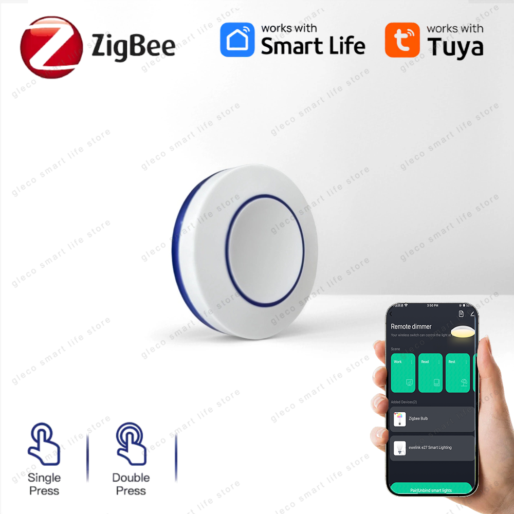 Zigbee シーンボタンスイッチワイヤレスリモートオンオフキーコントローラスマートホームオートメーションシナリオプッシュスイッチ Tuya スマートライフ