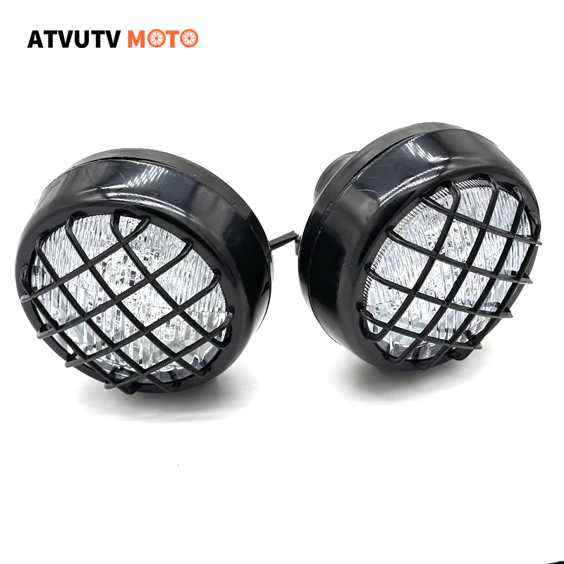 1/2 個フロント LED ヘッドライトランプヘッドライト 50cc-250cc 4 輪クワッドダートバイクゴーカート ATV 砂丘バギーヤマハバンシー 87-2006