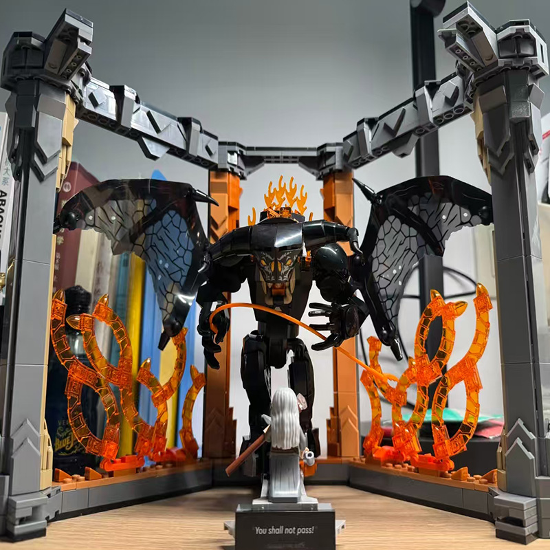 クリエイティブモデルロードオブザリングガンダルフ本棚大人組立ビルディングブロック子供のおもちゃギフト 1201 個