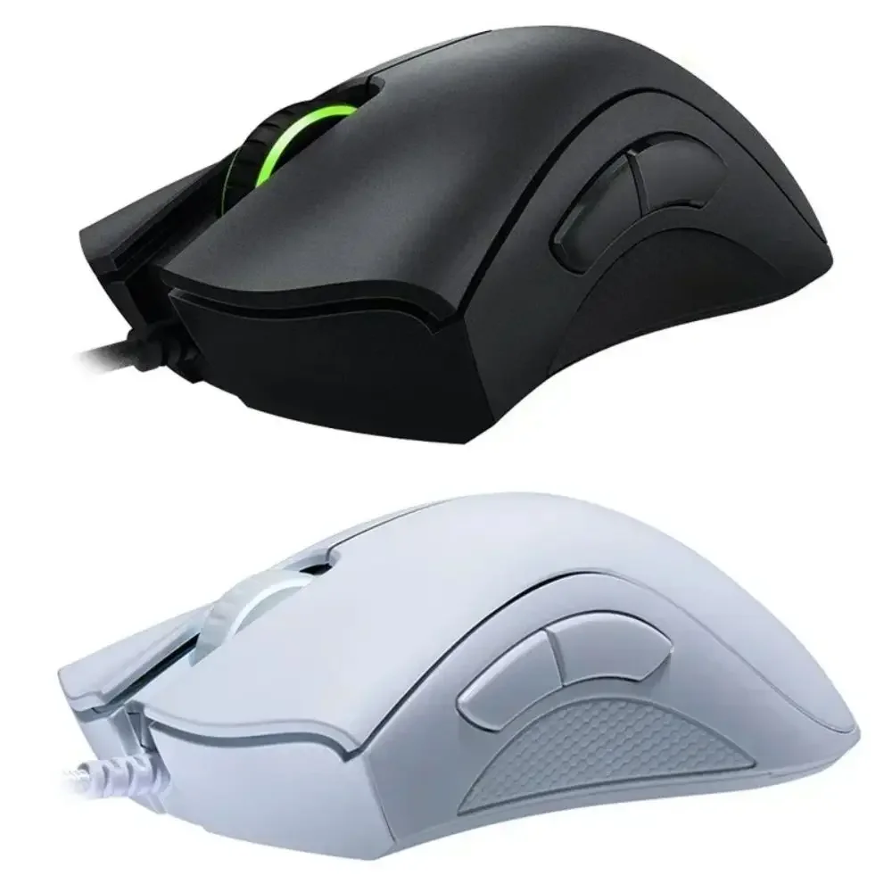 オリジナル Razer DeathAdder エッセンシャル有線ゲーミングマウスマウス 6400DPI 光学センサー 5 独立ボタンラップトップ PC ゲーマー用