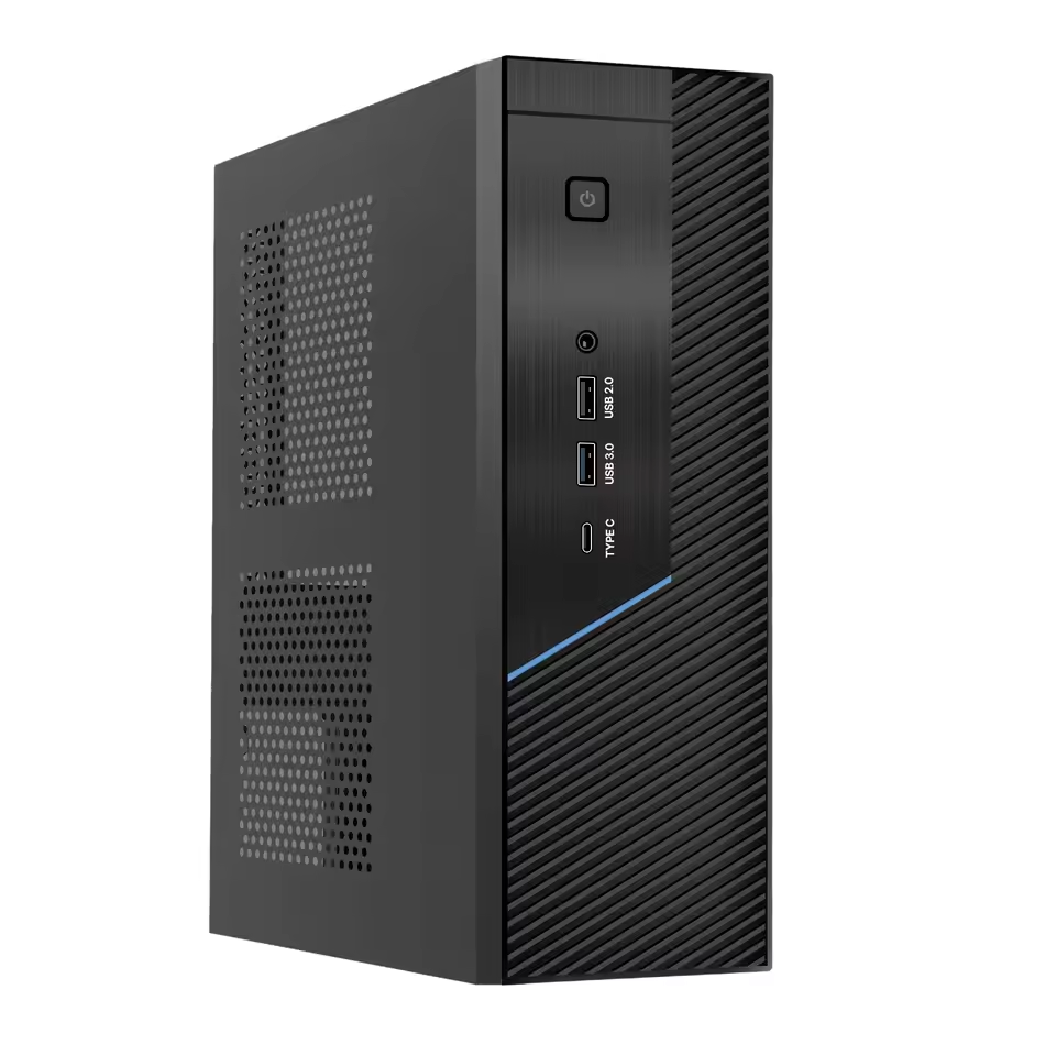 シャーシミニ 8.3L デスクトップオフィス HTPC ケース M-ATX マザーボードをサポート小型 1U 電源ハーフハイトディスプレイコンピュータケース