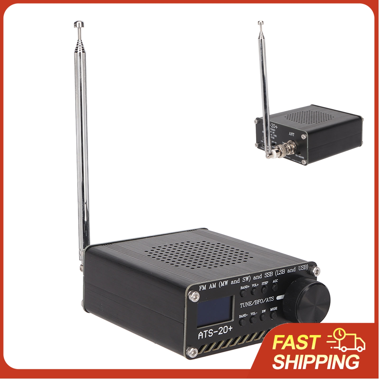 ATS 20 マルチバンドデジタルラジオ受信機スピーカー Si4732 チップワールドバンド高感度 FM AM LW SW SSB ステレオ受信機