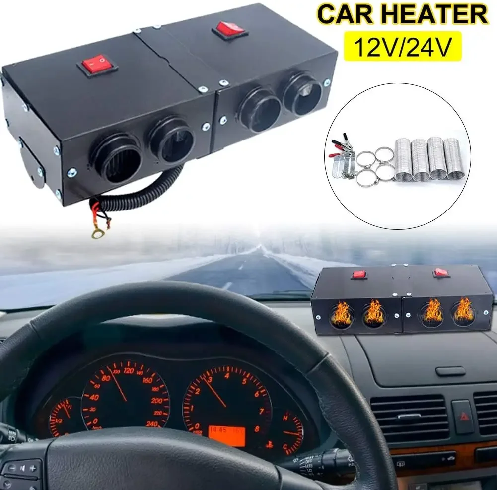 12 V/24 V 500 ワットハイパワー高速加熱ファンデフロストデフォッガーカーヒーターデフロスターキット自動車フロントガラス冬運転手用