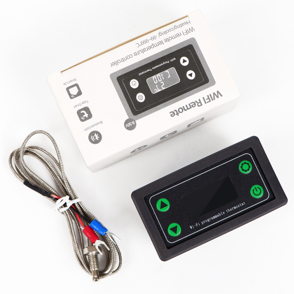 ZFX-WT01 LED ディスプレイサーモスタット Tuya WIFI スマートデジタル温度コントローラー加熱/冷却制御計器プローブ付き
