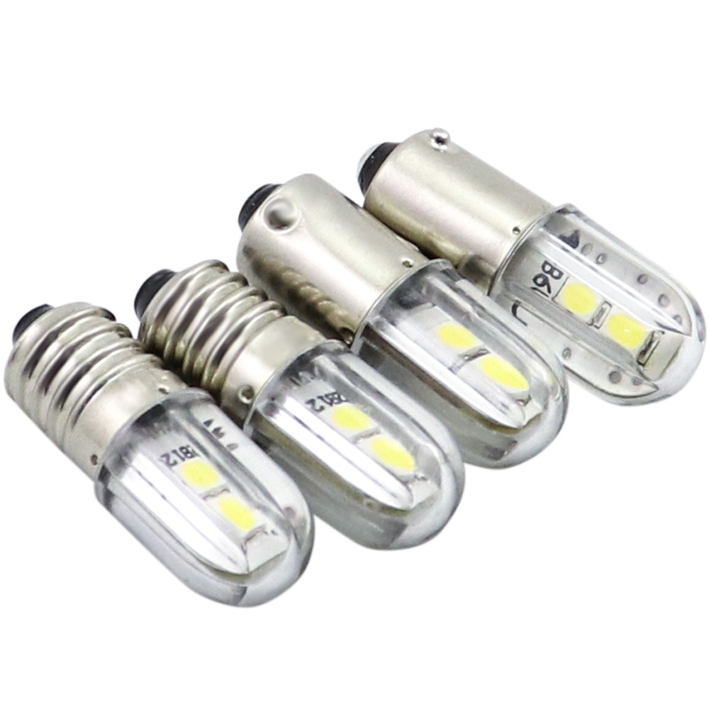10 個 E10 LED 電球 Ba9s 6V T4w 1w インジケータライト 6.3V 12V 24V 48V 60V 120V 220V 2835 4SMD