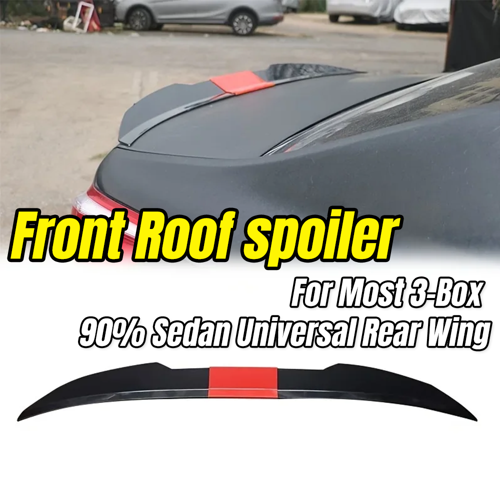 Universal Rear Trunk Spoiler Wing Glossy Black, For 3-Box Sedan Coupe Car Exterior Styling Upgrade Accessories