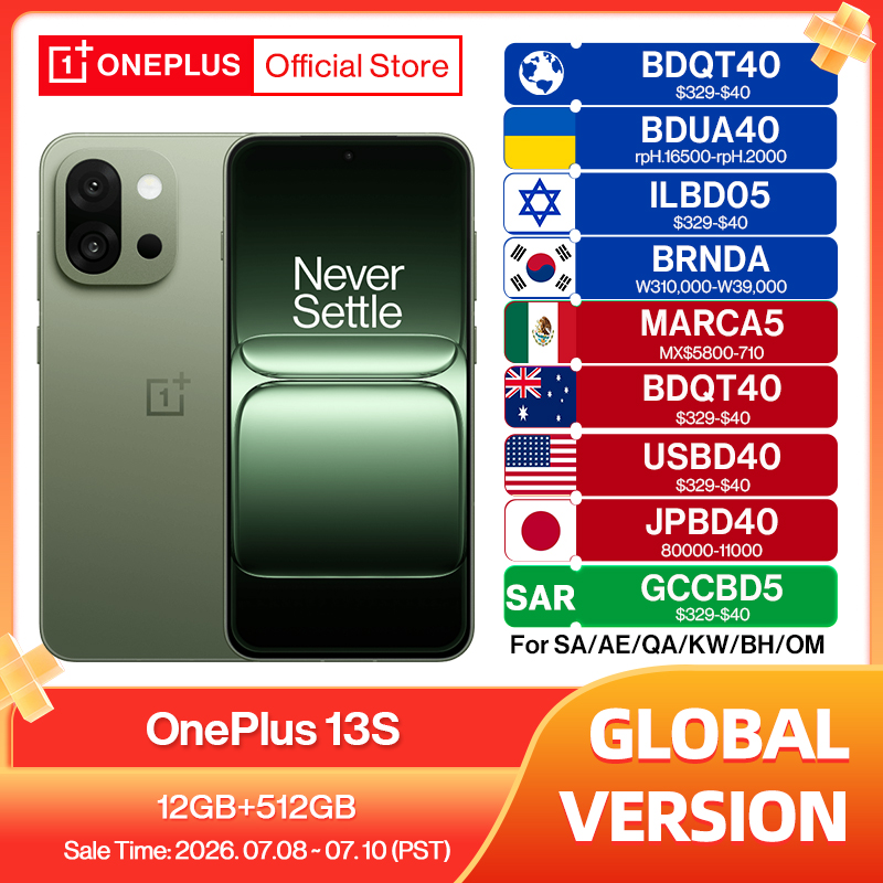 すべての新しい OnePlus 13S グローバル バージョン スマートフォン Snapdragon 8 Elite 120Hz 6.32 インチ ProXDR ディスプレイ 5850mAh バッテリー 80W SUPERVOOC