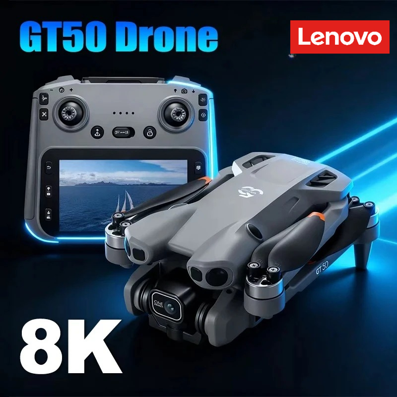 レノボ GT50 ドローン FPV 8K プロフェッショナル 4K HD デュアルカメラ WIFI ライトフロー ブラシレスモーター障害物回避 Quadcopter 子供のおもちゃ
