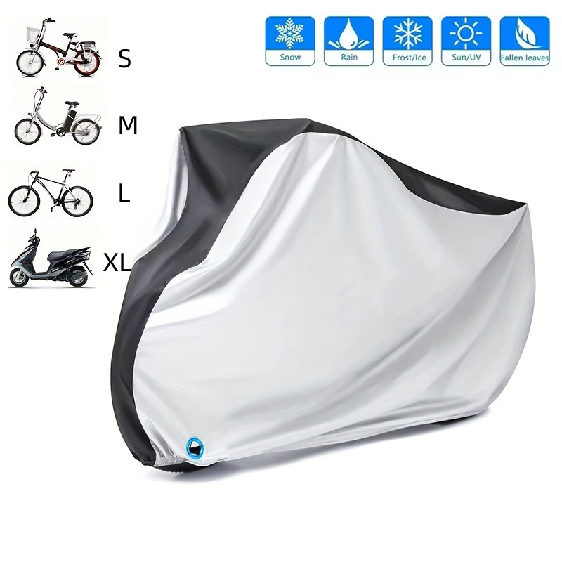 防水電動自転車カバー防塵カバーサイクル抗 UV 保護自転車屋外レインカバーサイズ S-XL ロック穴付き