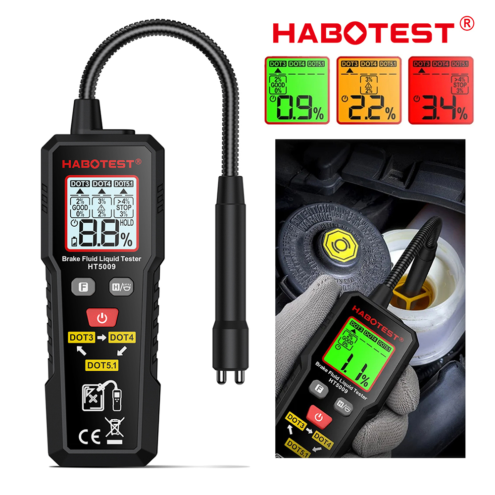 HABOTEST HT5009 デジタル ブレーキ液テスター DOT3 DOT4 DOT5.1 水分
