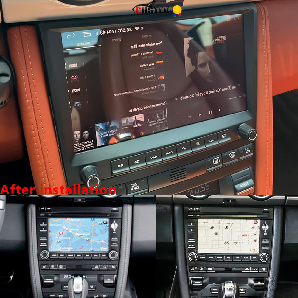 CHSTEK Carplay Android 13 For Porsche 911 987 997 Cayman Boxster Car Radio Player Multimedia GPS WIFI 4G RDS Bluetooth Autoradio