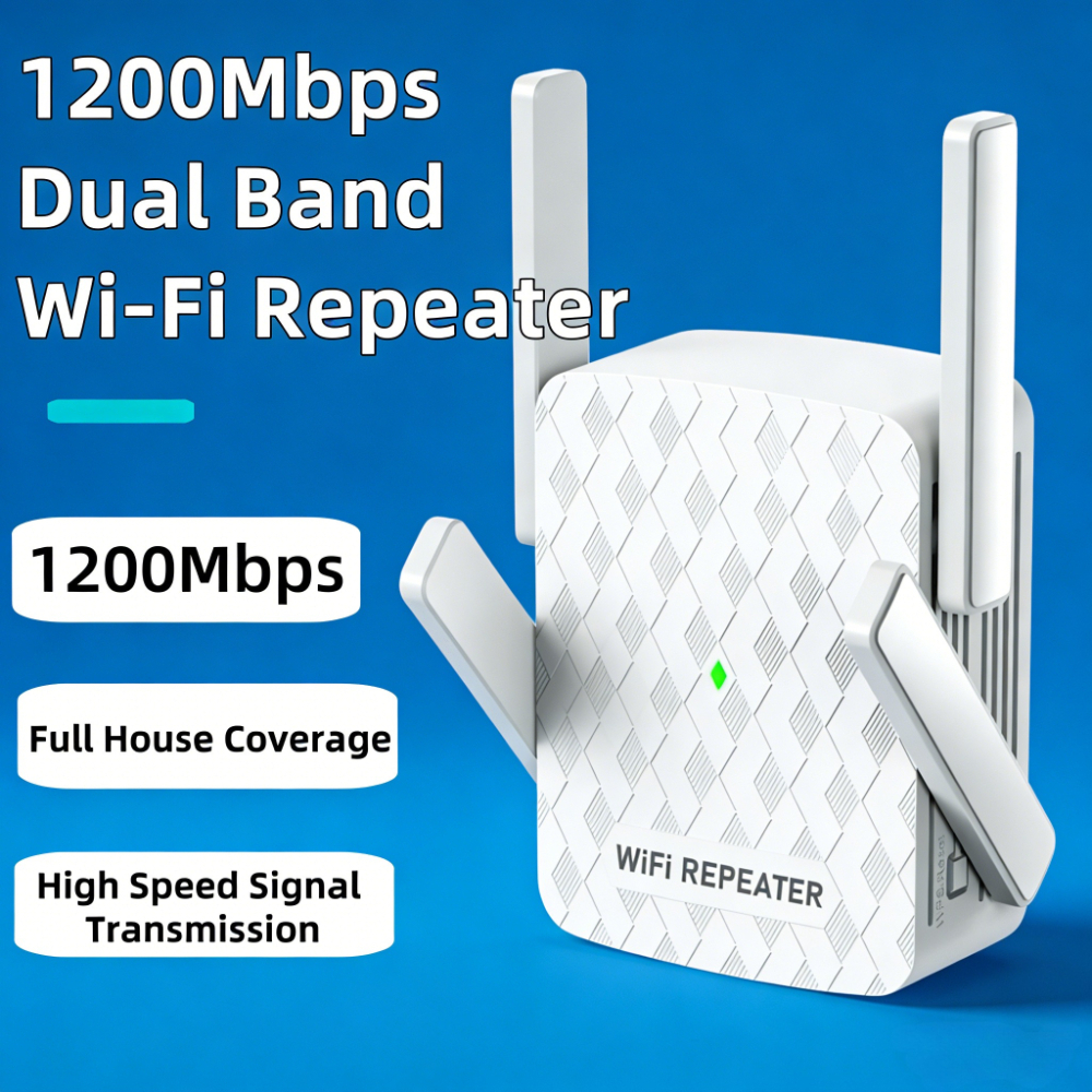 新しい 1200Mbps 5Ghz WiFi リピーター デュアルバンド WiFi エクステンダー アンプ 2.4G