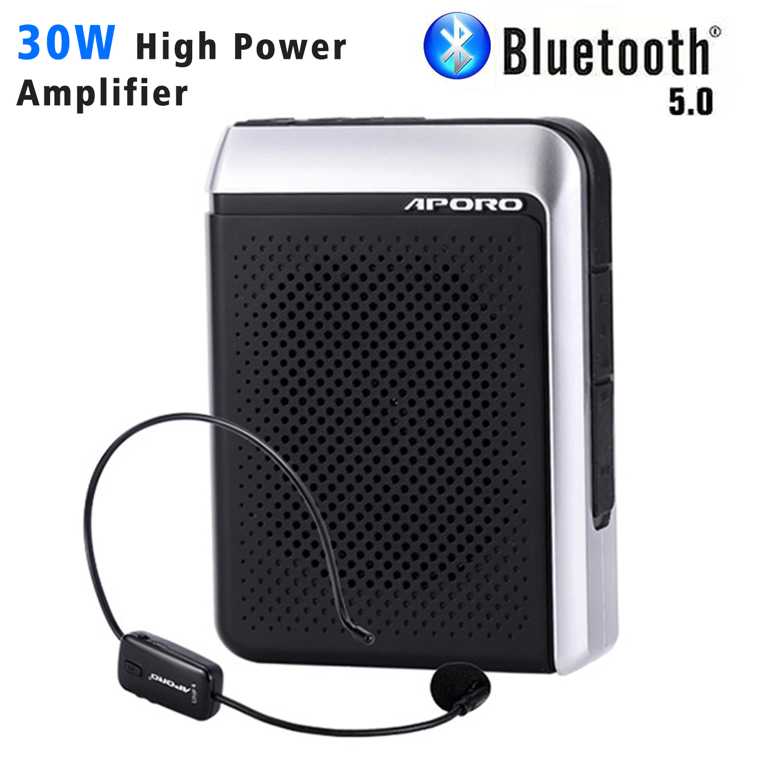 T18 アンプ 30 ワットワイヤレスマイク Bluetooth 5.0 スピーカー大学教師学校ツアーガイドポータブル FM ラジオ