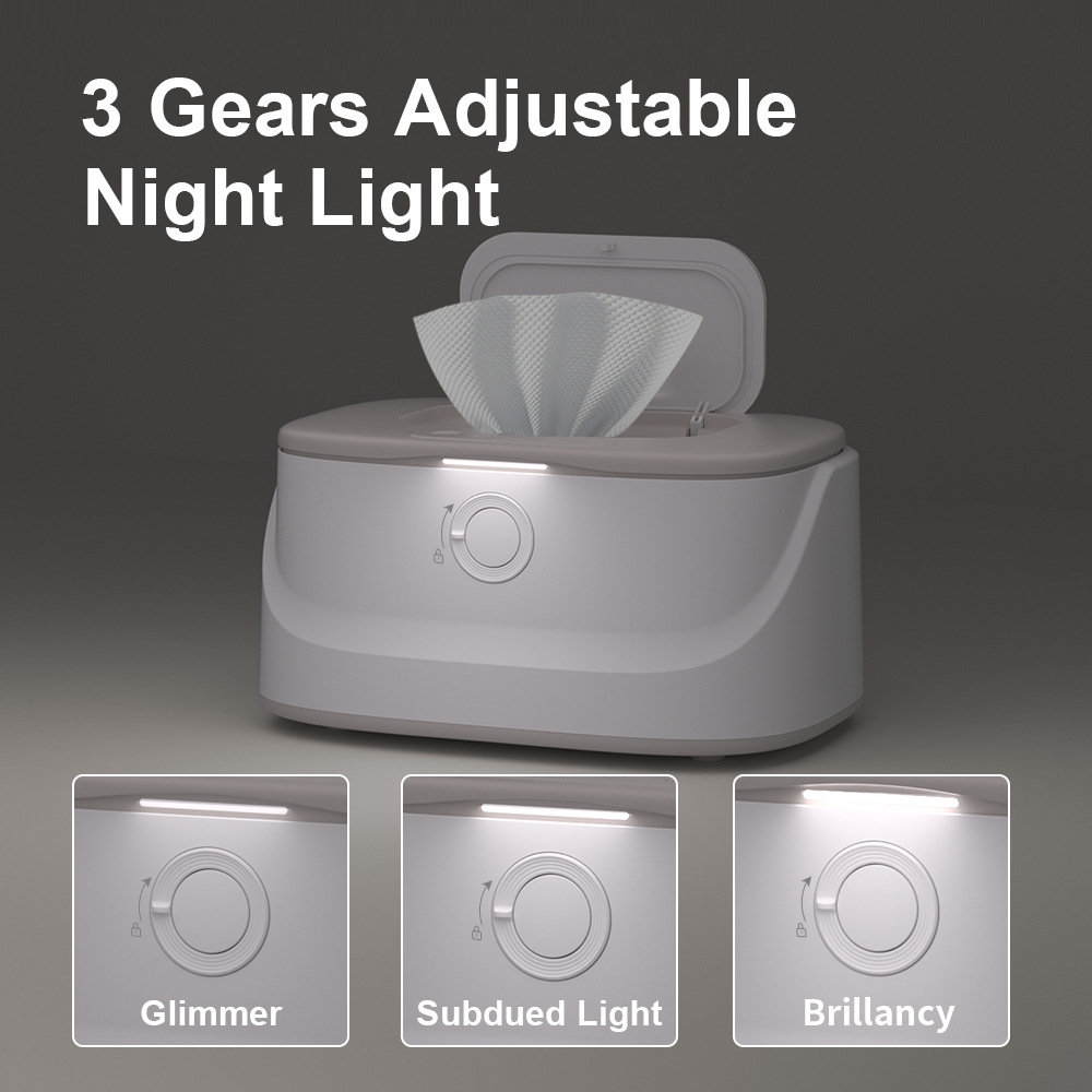 USB Powered Baby Wet Wipes Warmer Night Light Car Hanging Constant Temperature Wet Wipes Dispenser Box Wipes Warming