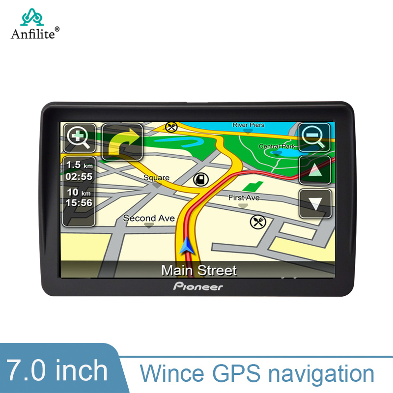 7 インチ車の GPS ナビゲーション 256 メートル 8 ギガバイトサポート有線リアビューカメラサンシェード avin gps トラック GPS ナビゲーターリバースビュー