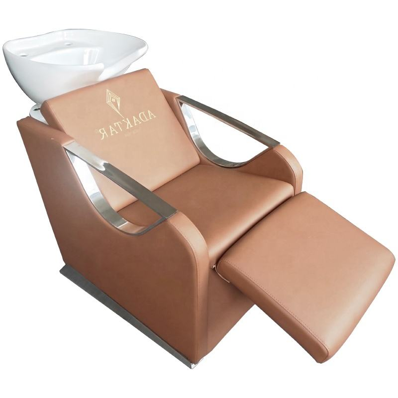 Foshan Factory Wholesale Cheap Price Salon Hair Wash Chairs Bed Head Shampoo Chair Shampoo Bed With Ceramic Bowl