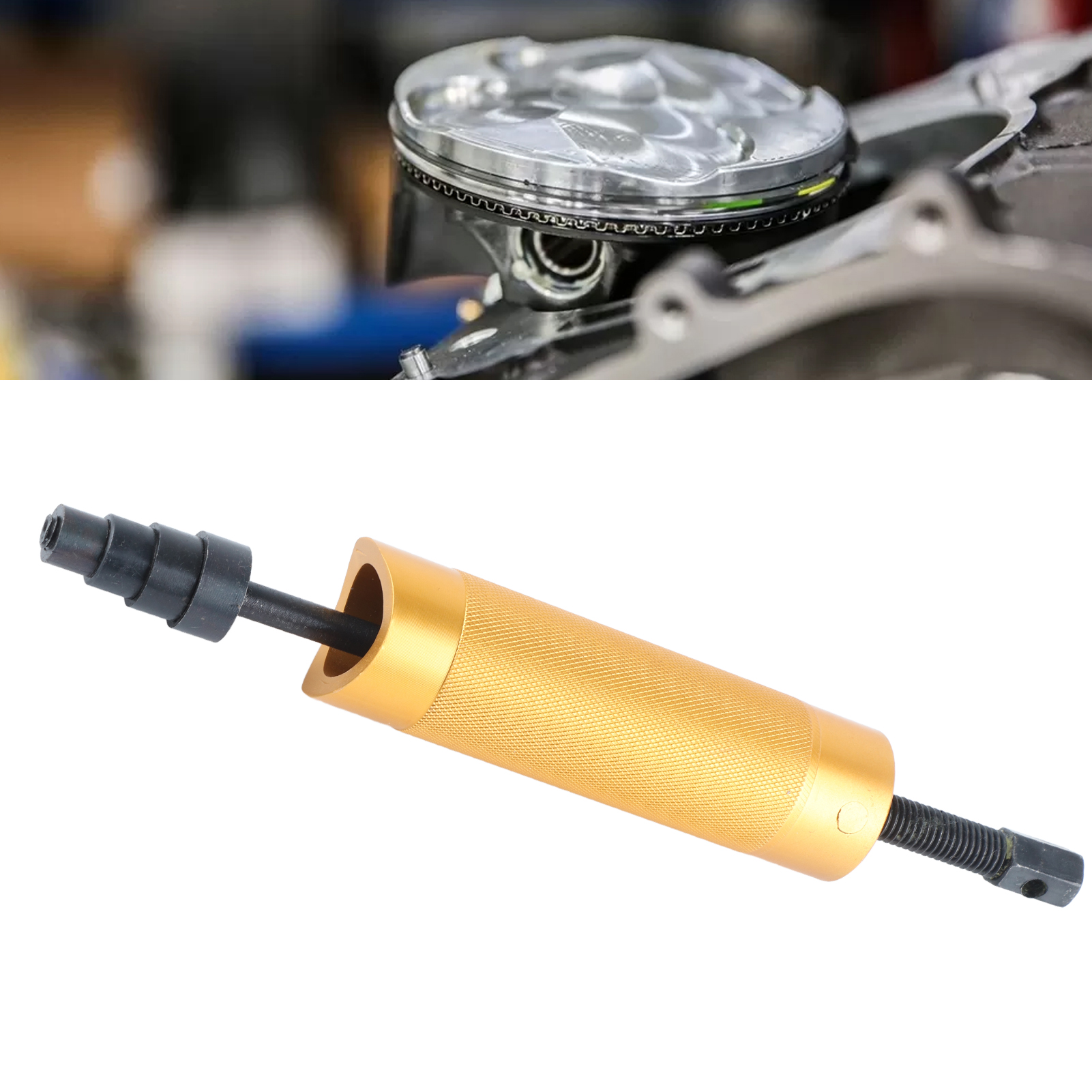 オートバイ部品ピストンピンプーラー 12‑24mm アルミニウム合金オレンジブラック除去ツールオートバイピストンピンプーラー用