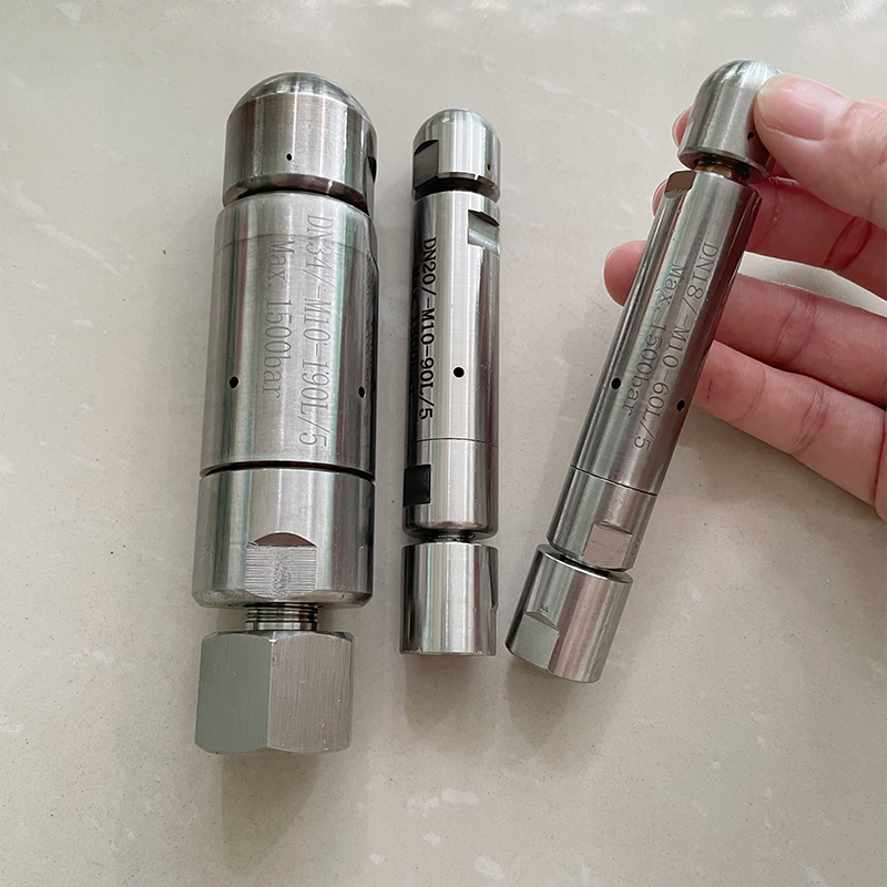 1500bar 超高圧バンシーチューブクリーニングノズル自己回転ノズルボイラー熱交換器パイプクリーニング