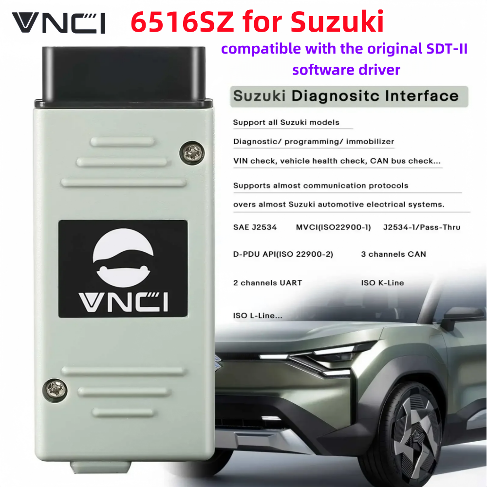 VNCI 6516SZ All For Su-zuki Diagnostic Interface Compatible with SDT--II OE M Software Driver for Programming/Immobilizer