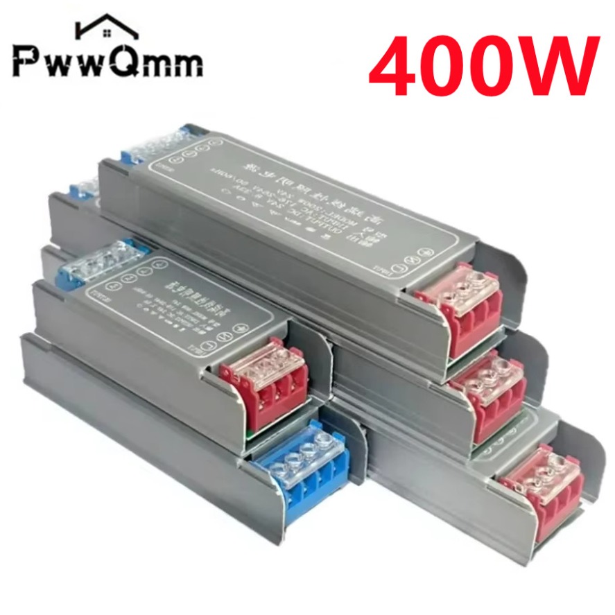 DC 12V 24V スイッチング電源 AC176-264V LED ライトドライバー電源アダプタ 60 ワット 100 ワット 200 ワット 300 ワット 400 ワットミュート照明変圧器