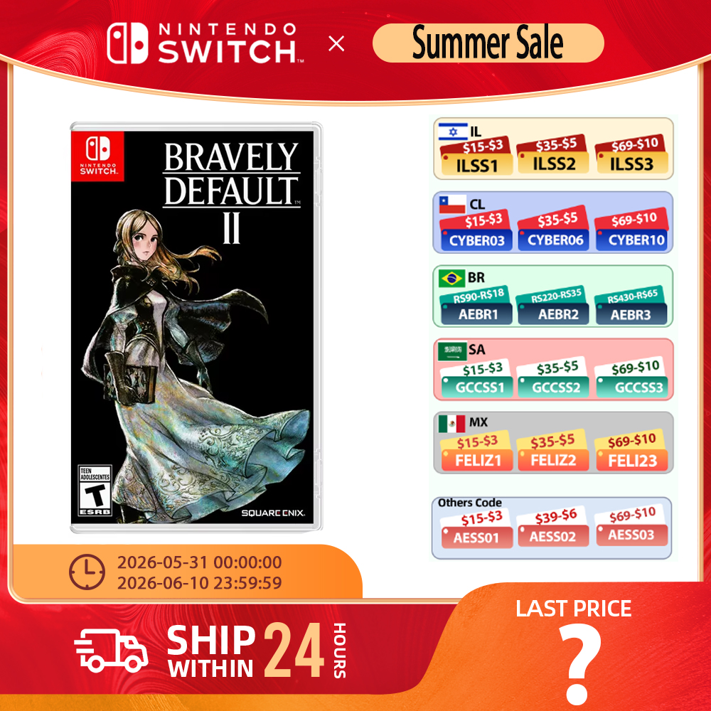 Nintendo Switch ゲーム - ブレイブリーデフォルト 2 - Switch OLED Lite 用オリジナル物理ゲームカードシミュレーターゲームジャンル