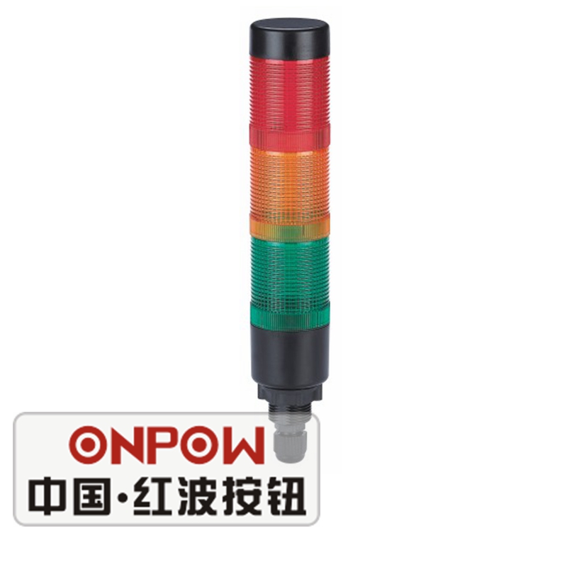 ONPOW 40mm 工業用警告灯 3 層赤黄緑連続 LED ライトインジケータ信号塔 (HBJD-40D/3/RYG/A)