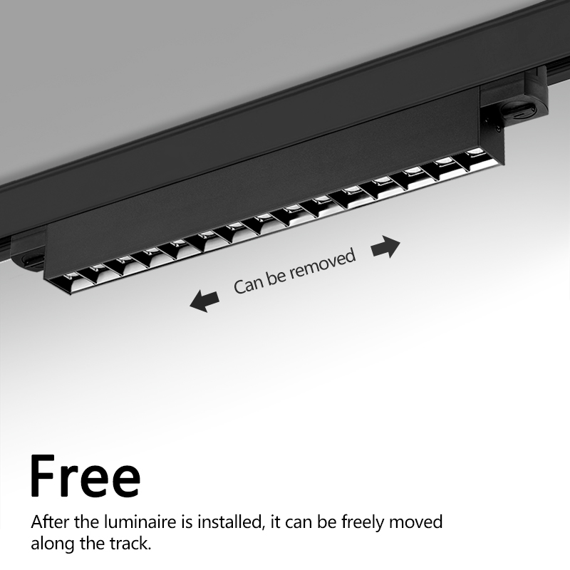 高品質 LED トラックライト 3 相 4 ワイヤーロングレールランプリニアグリルランプ商業照明器具衣料品店