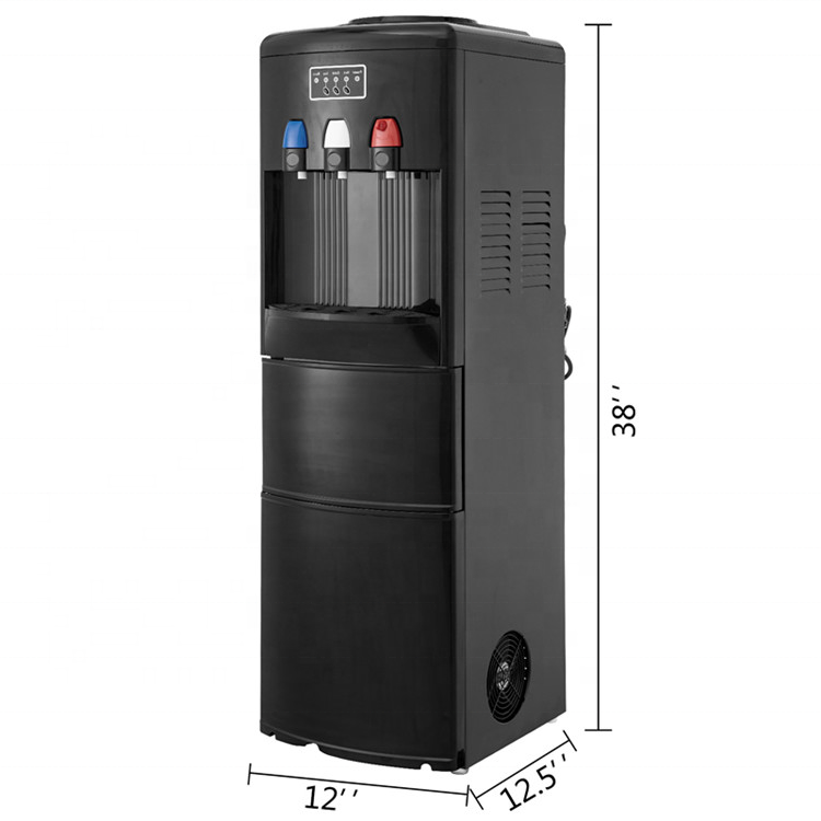 製氷機付きウォーターディスペンサー 製氷機とディスペンサー 12kg/24h ディスペンサー ブラック