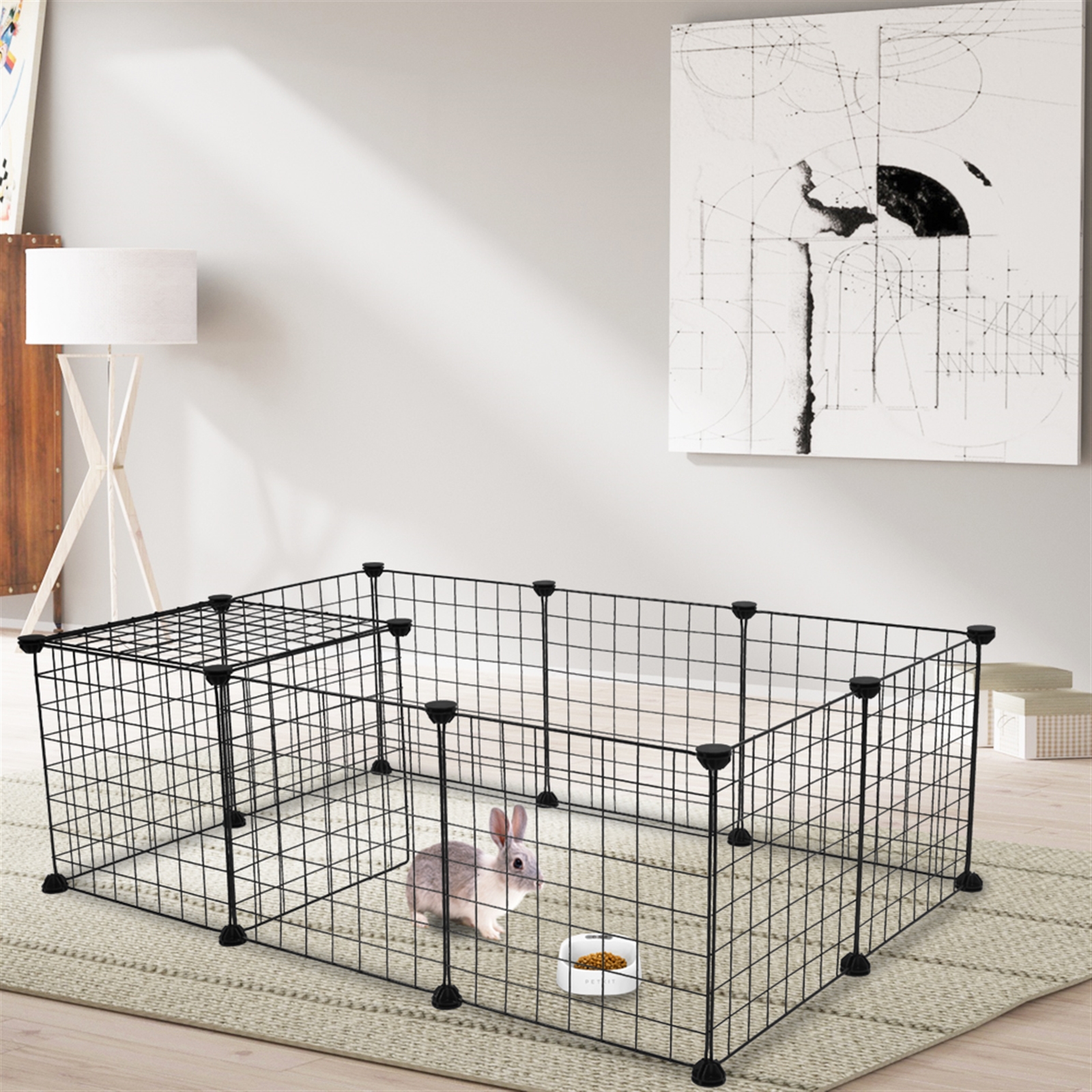 ペットベビーサークル小動物ケージ屋内ポータブル金属ワイヤーヤードフェンス動物モルモットウサギ犬小屋クレートフェンステント