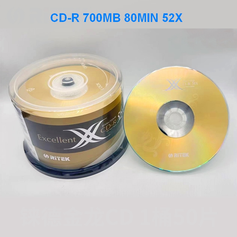 ゴールデン CD-R ブランク ディスク 書き込み可能 700MB 80MIN 52X 50 CD DiscS