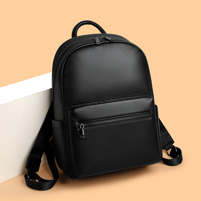100% 本革メンズバックパックナチュラルスキンレザー学生バックパックヨンボーイズカレッジバックパック Shoolbag トラベルバッグ SAC