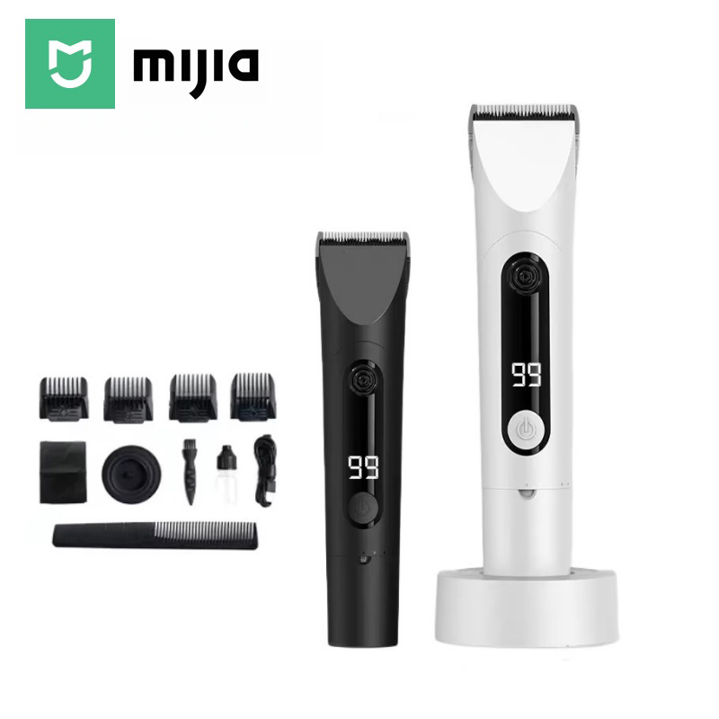 新しい Mijia プロフェッショナルバリカンバリカン 3 ギア調整 IPX7 防水ヘアトリマーマシン充電ベース