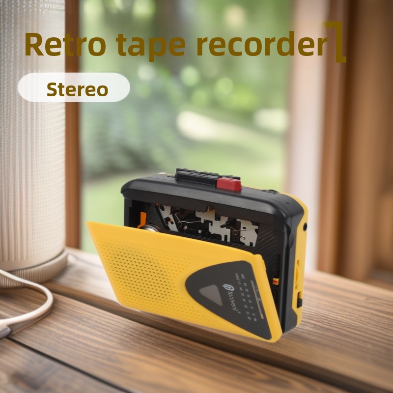 AM FM 放送ラジオカセットテーププレーヤーコンバーターサウンドレコーダースピーカー付きカセットテーププレーヤー 3.5 ミリメートルヘッドフォン