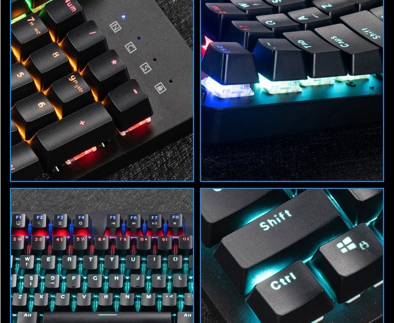 ホット販売 OEM104 キー有線高 DPI RGB 緑軸キーボードとマウスのセット