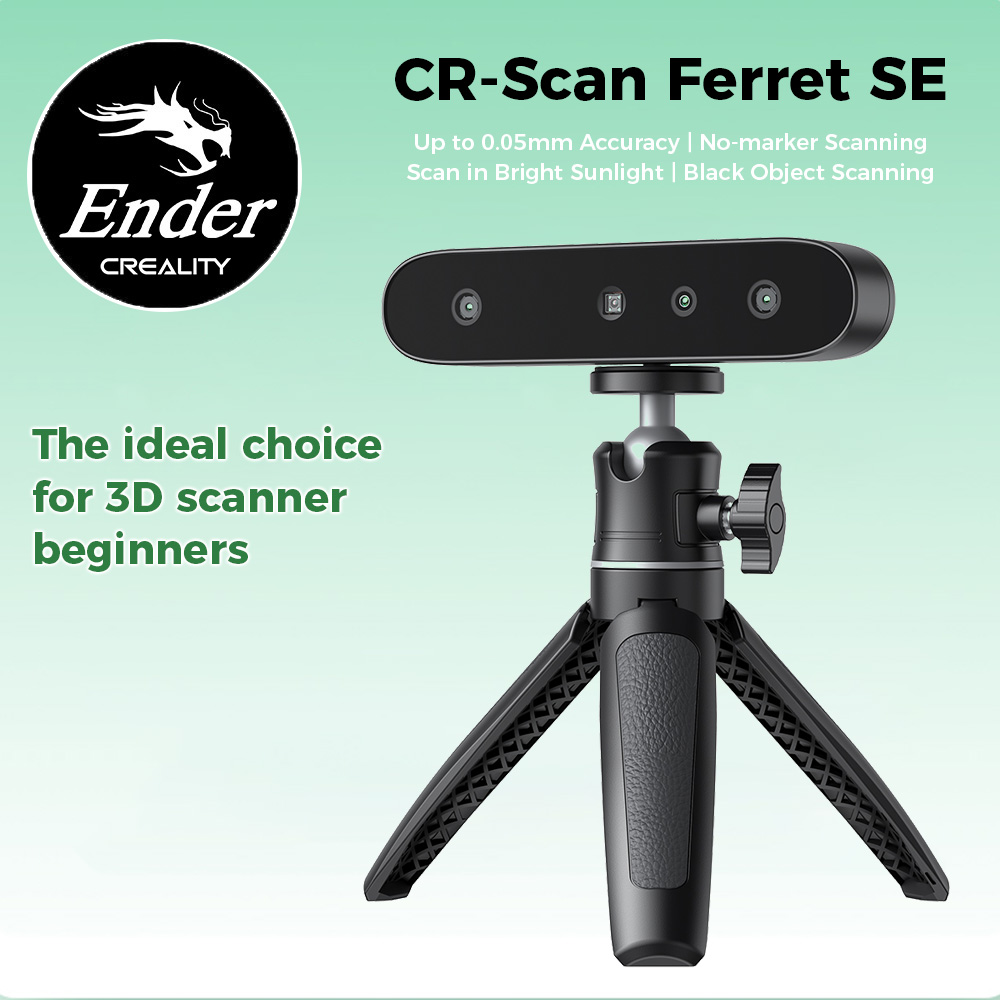 Creality CR-Scan フェレット SE 3D スキャナポータブルハンドヘルドスキャナ 30FPS クイックスキャン 0.1 ミリメートル精度 24 ビットフルカラースキャン