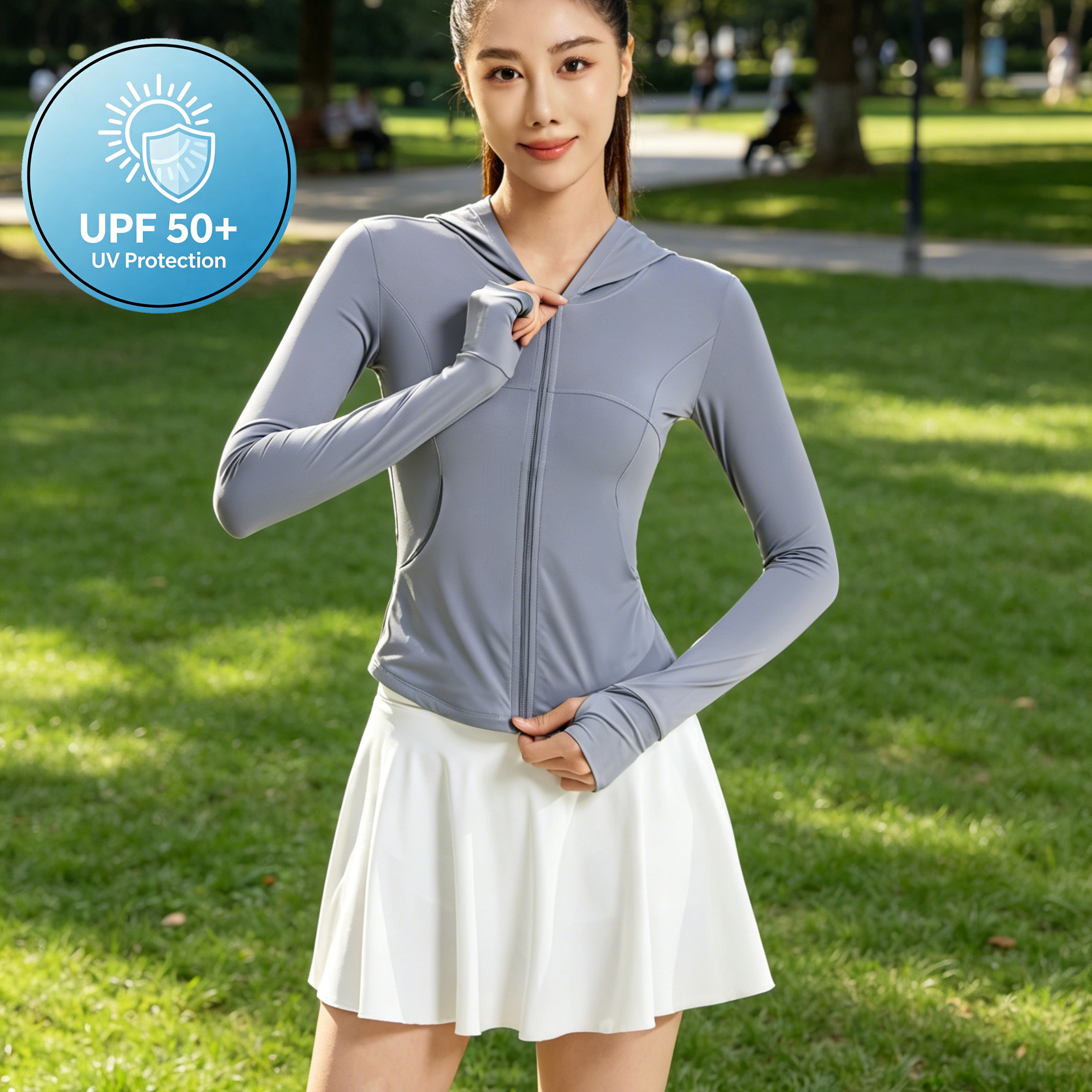 新しい UPF 50 日焼け防止カーディガン通気性軽量女性のジャケット UV 保護サンウェア冷却フード付きトップ女性のための