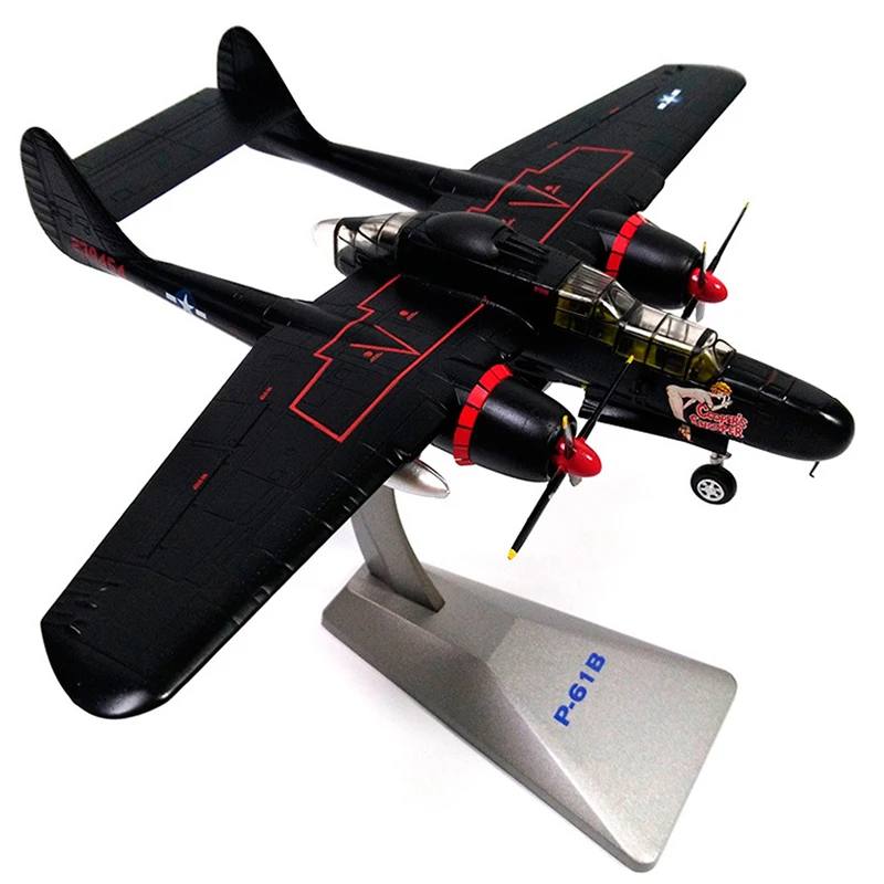 1/72 スケール合金爆撃機 P-61 ブラックウィドウ米空軍航空機 P61 モデル戦闘機のおもちゃ子供キッズギフトコレクション