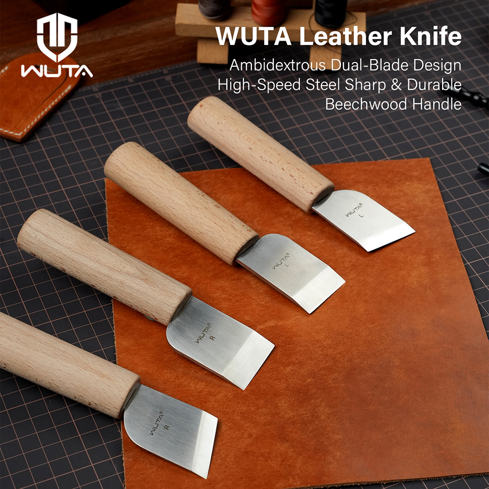 WUTA プロレザークラフトカッター DIY 切断シャープ間伐スカイビングツール高速度鋼の刃右/左利き