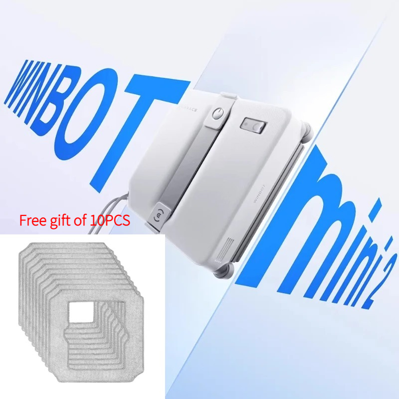 オリジナル ECOVACS WINBOT MINI2 スマート ロボット ウィンドウ クリーナー 8000Pa ガラス真空 100-240V - 効率的なホーム クリーニング アプライアンス