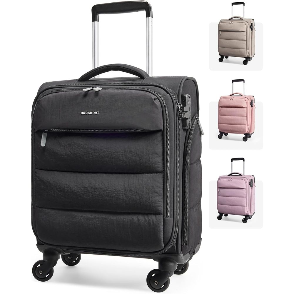 コンパクトなローリングシート下キャリーオンバッグ、PVC ウェット/ドライポケット付き、軽量旅行や短期旅行に最適