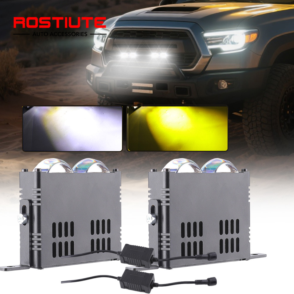 車グリル追加スポットライト LED ライトバー長距離 DRL LED バー運転フォグランプ Offorad 4X4 SUV オートバイ 12-24V