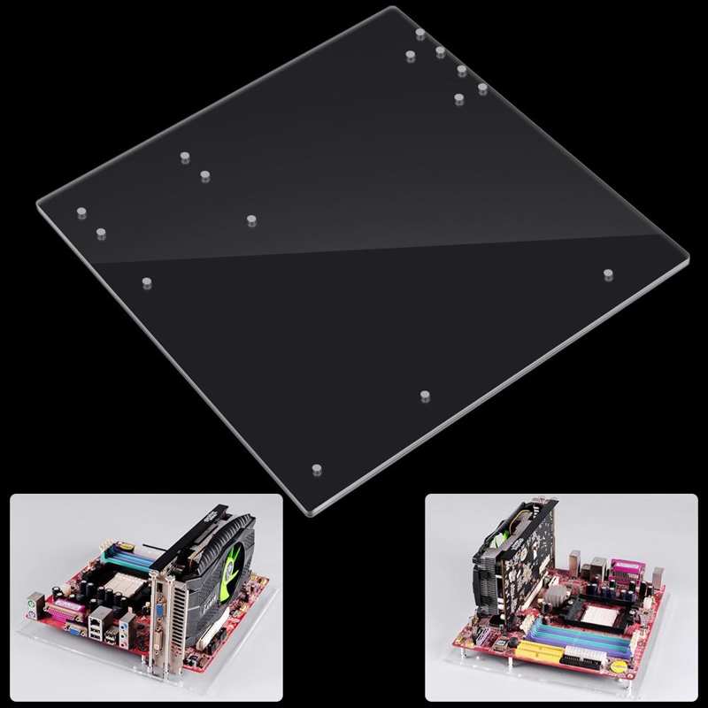 コンピュータマザーボードベーススタンド透明コンピュータブラケットアクリルオープンフレームコンピュータケース ATX/M-ATX/ITX マザーボード