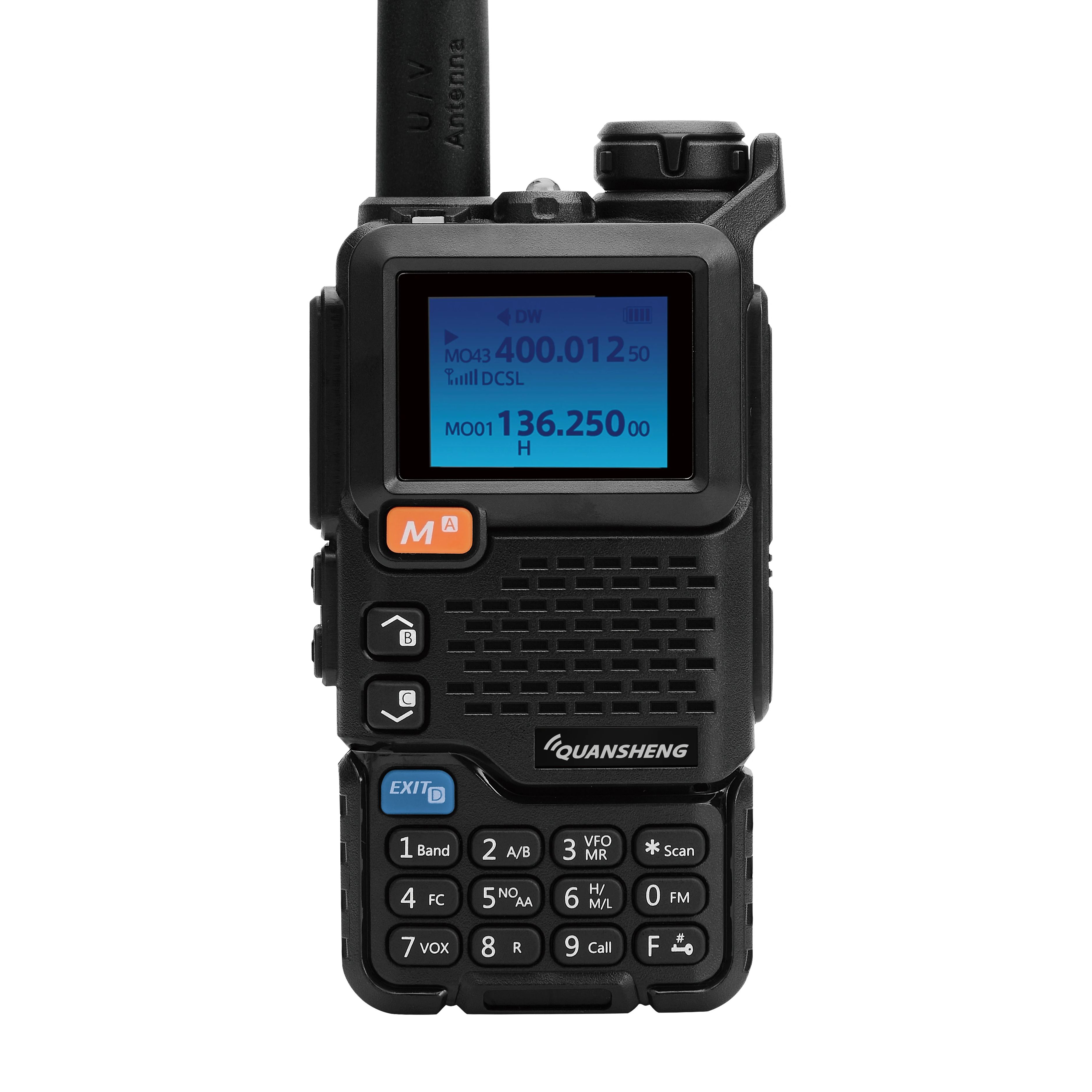 Quansheng UV-5R PLUS UHF VHF ハンドヘルドトランシーバー 5 キロ双方向ラジオアマチュア無線長距離マルチバンドトランシーバー AM FM ラジオ