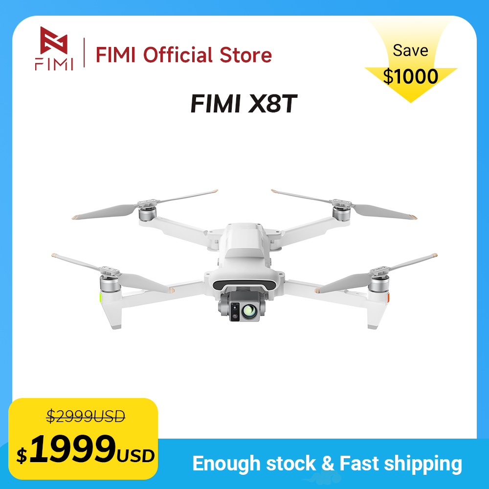 FIMI X8T ドローン熱赤外線レンズトリプルカメラジンバル RokLink 5.0 20 キロ伝送 AI スーパーナイトビデオ 4K GPS クアッドコプター