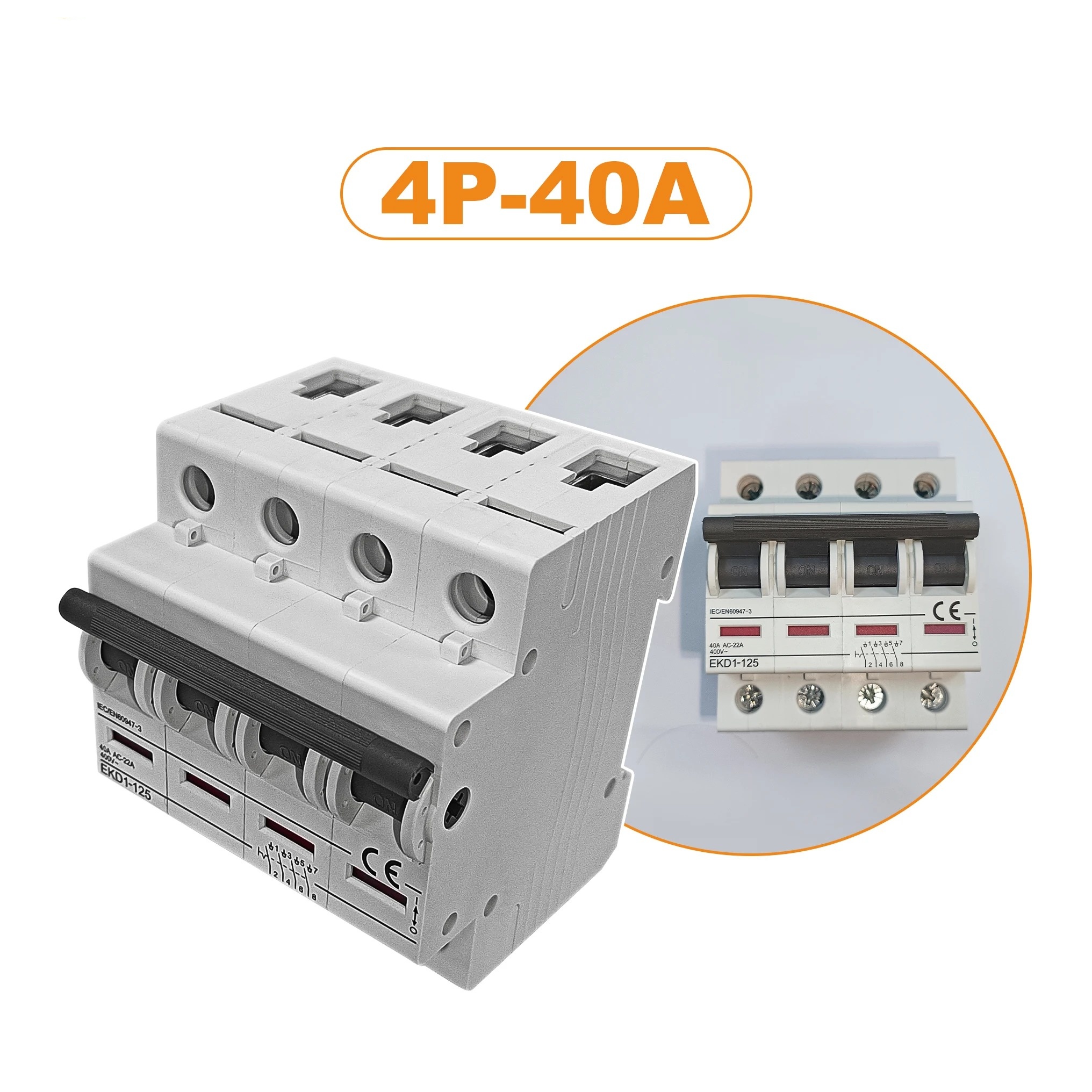 電源スイッチ絶縁スイッチ 2P 4P 20A 40A 50A 63A 12KW 22KW タイプ 2 タイプ 1 EV ウォールボックス EV 充電ステーションアイソレータスイッチ