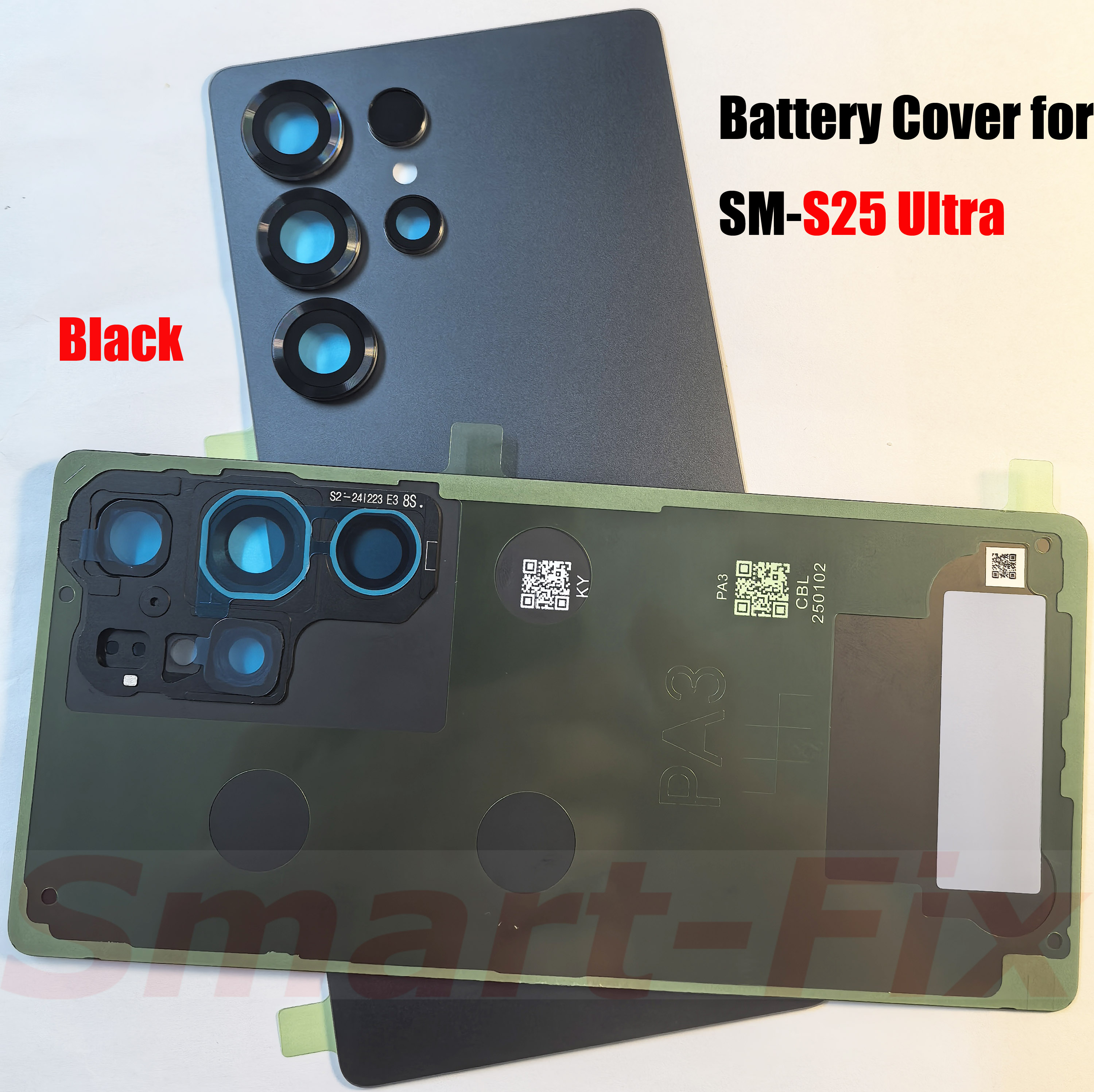 (O-E-M) SAM-S25 Ultra 5G バックバッテリーカバーガラスリアハウジングカバーケース交換用カメラレンズ付き 25Ultra SM-S938B